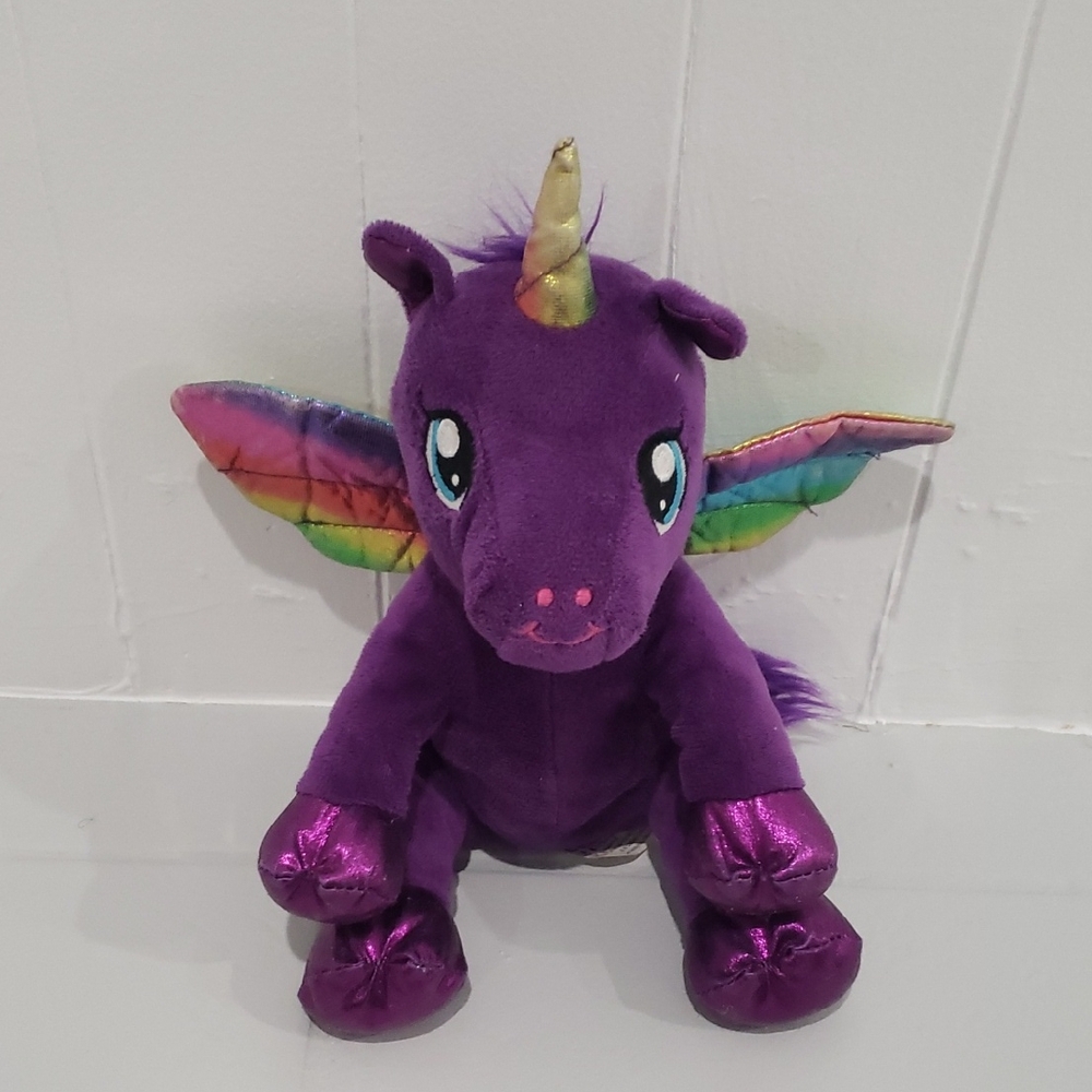 Teddy Mountian Luna The Purple Rainbow Winged Unicorn Stuffed Animal